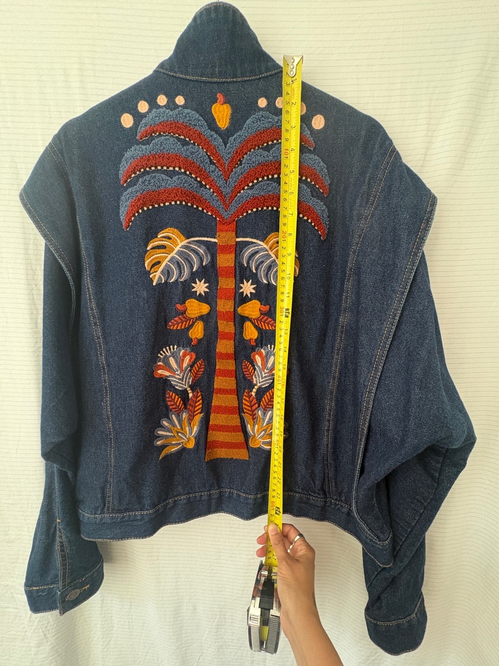 FARM RIO Embroidered Dark Blue Denim Jacket - RARE FIND - BRAND NEW - Picture 6 of 7